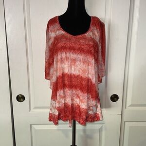 SUSAN LAWRENCE STRIPED TYE DIE FLOWLY BLOUSE